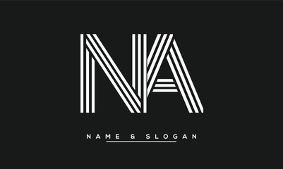 NA,  AN,  N,  A  Abstract  Letters  Logo  Monogram