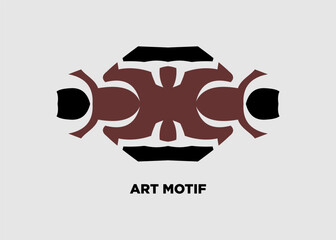 Vector illustration of symmetrical background art motif
