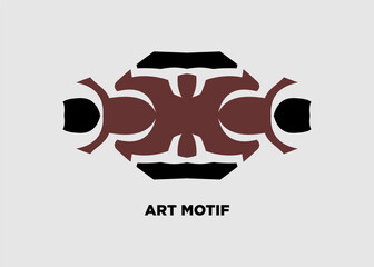 Vector illustration of symmetrical background art motif