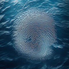 a fingerprint in the water - obrazy, fototapety, plakaty