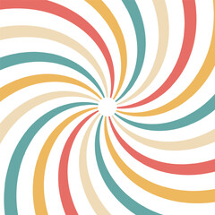 Abstract spiral background with green, white, red, blue, yellow color vector illustration template