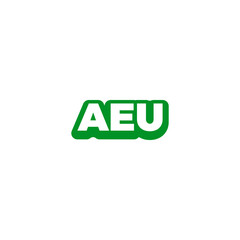 AEU OR UEA letter abstract monogram initial letter logo design