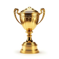 Fototapeta na wymiar a gold trophy with two handles