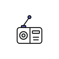 Radio icon design with white background stock illustration