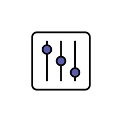 Control icon design with white background stock illustration