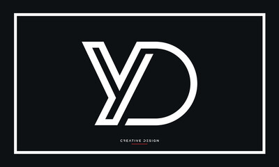 YD or DY Alphabet letters icon logo