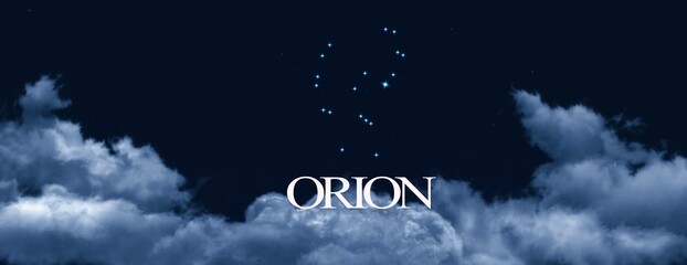 orion constellation 3d illustration - obrazy, fototapety, plakaty
