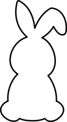 Easter bunny outline