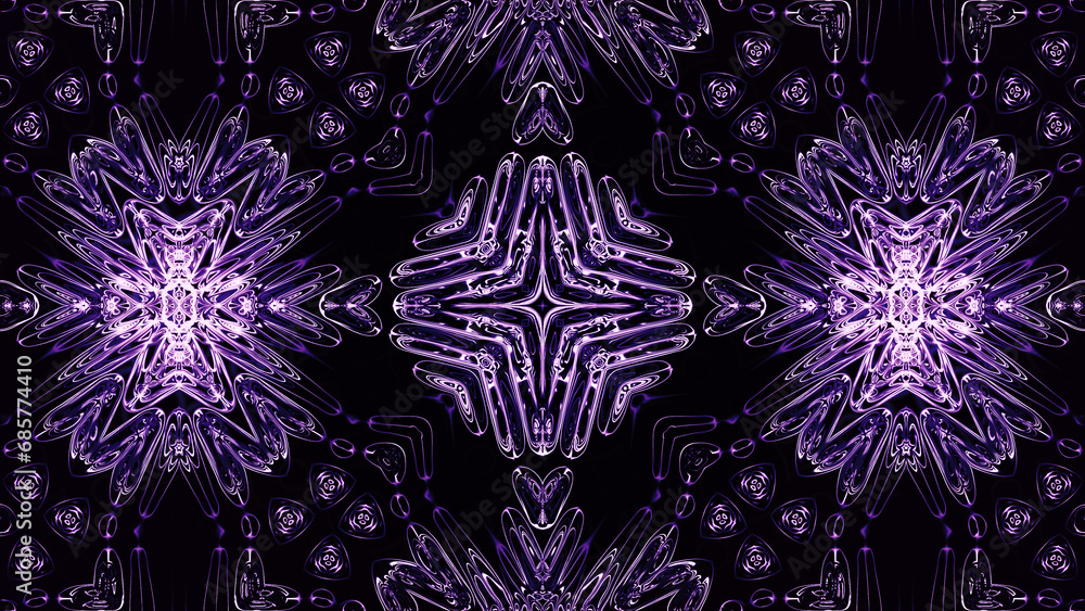 Poster abstract kaleidoscope with geometric pattern. kaleidoscopic background design. hypnotic background. 