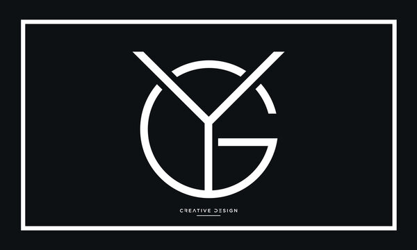 Alphabet letters YG or GY logo monogram