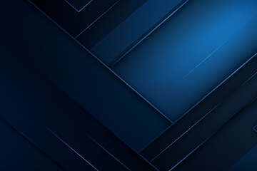 Blue geometric abstract, modern stylish dark banner background.Created with Generative AI technology.