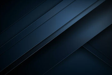 Blue geometric abstract, modern stylish dark banner background.Created with Generative AI technology.