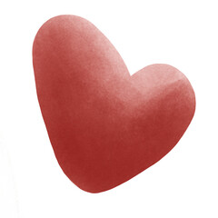 red heart on white background