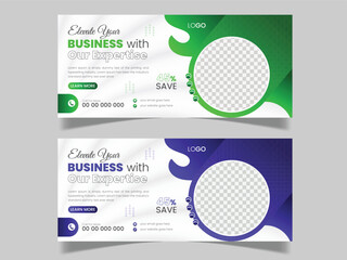 Corporate business facebook cover design template, Modern and minimalist facebook cover design template, Digital marketing facebook cover web banner template