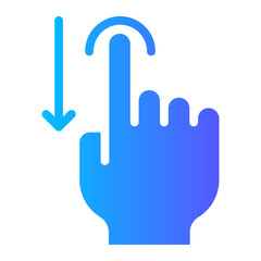 slide down gradient icon