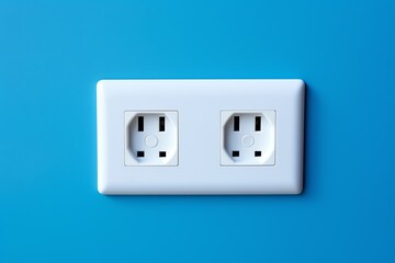 a white outlet with two outlets