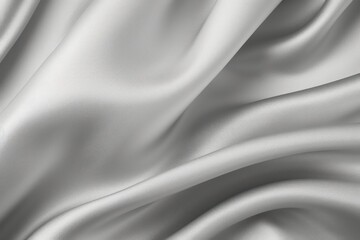 White satin, linen textiles, jeans fabric curves wave lines background texture for web design , banner , business concept. Generative AI