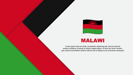 Obraz premium Malawi Flag Abstract Background Design Template. Malawi Independence Day Banner Cartoon Vector Illustration. Malawi Illustration
