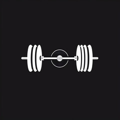 a barbell with weights on a black background