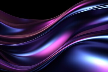 Abstract background of holographic foil, metallic texture, purple wavy wallpaper, fluid ripples, Generative AI