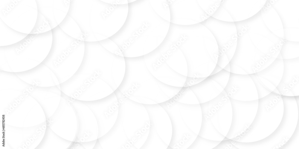 Poster Abstract technology communication circle concept vector background.Geometric background in white and gray Texture with light and shadow. Digital technology wallpaper used in the corporate in design.