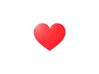 red heart isolated on white