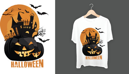 halloween  dark home theme t-shirt desing