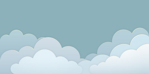 simple abstract paper cut background modern vector illustration for concept design.