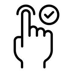 Obraz premium check line icon