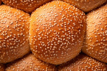 Place sesame-studded patty between two buns.