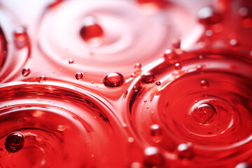 Fototapeta premium A circle of vivid, juicy, sound, wet air spiralling around a glaring vermillion glow.