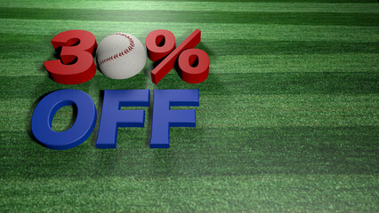 Special offer 30% off discount price baseball field