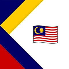 Malaysia Flag Abstract Background Design Template. Malaysia Independence Day Banner Social Media Post. Malaysia Illustration