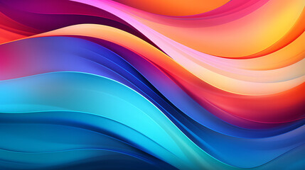 Abstract bright geometric background. Banner with colorful beautiful waves. Gradient wallpaper. Modern graphic design