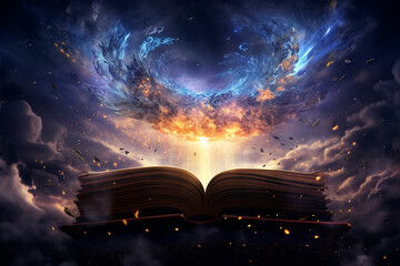A magical book destroy the magical sky