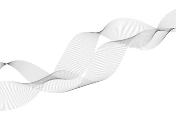 Fototapeta premium Vector abstract background with dynamic blue waves, lines, and particles.