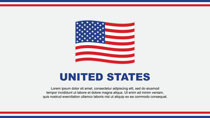 United States Flag Abstract Background Design Template. United States Independence Day Banner Social Media Vector Illustration. United States Design