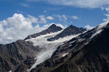 Fototapeta premium Mountains covered by snow