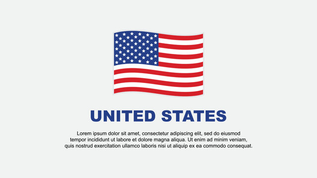 United States Flag Abstract Background Design Template. United States Independence Day Banner Social Media Vector Illustration. United States Background
