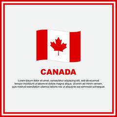 Fototapeta na wymiar Canada Flag Background Design Template. Canada Independence Day Banner Social Media Post. Canada Banner