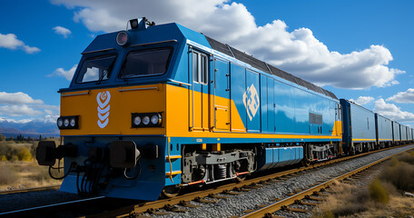 Obraz premium Tren de transporte de mercancias