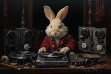 cute rabbit music lover music lover 3