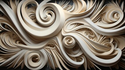 A captivating display of intertwined spirals and curves, evoking a sense of motion