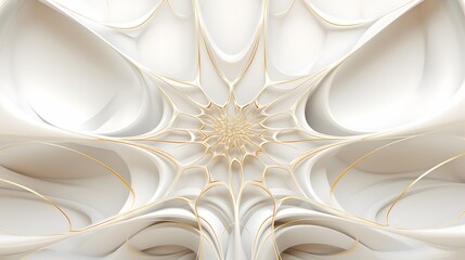 Gold cobwebs luxury white background, AI Generative