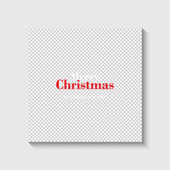 Free vector realistic christmas social media post template