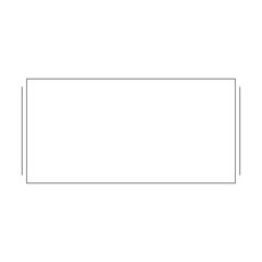 Obraz premium Rectangle frame border shape icon for decorative vintage doodle element for design in vector illustration