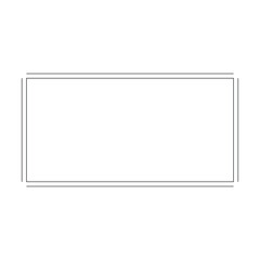 Obraz premium Rectangle frame border shape icon for decorative vintage doodle element for design in vector illustration