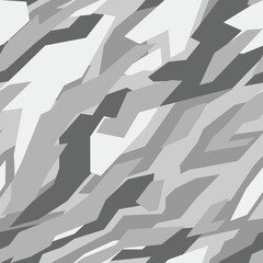Seamless geometric camouflage pattern. Urban camo. Print on fabric on paper. Vector illustration
