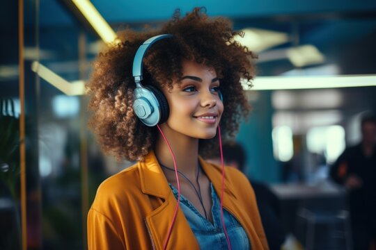a young african or Happy igen teen hipster pretty