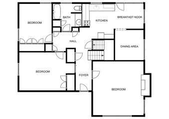 Floor plan house 3d House Floor Plan Home space